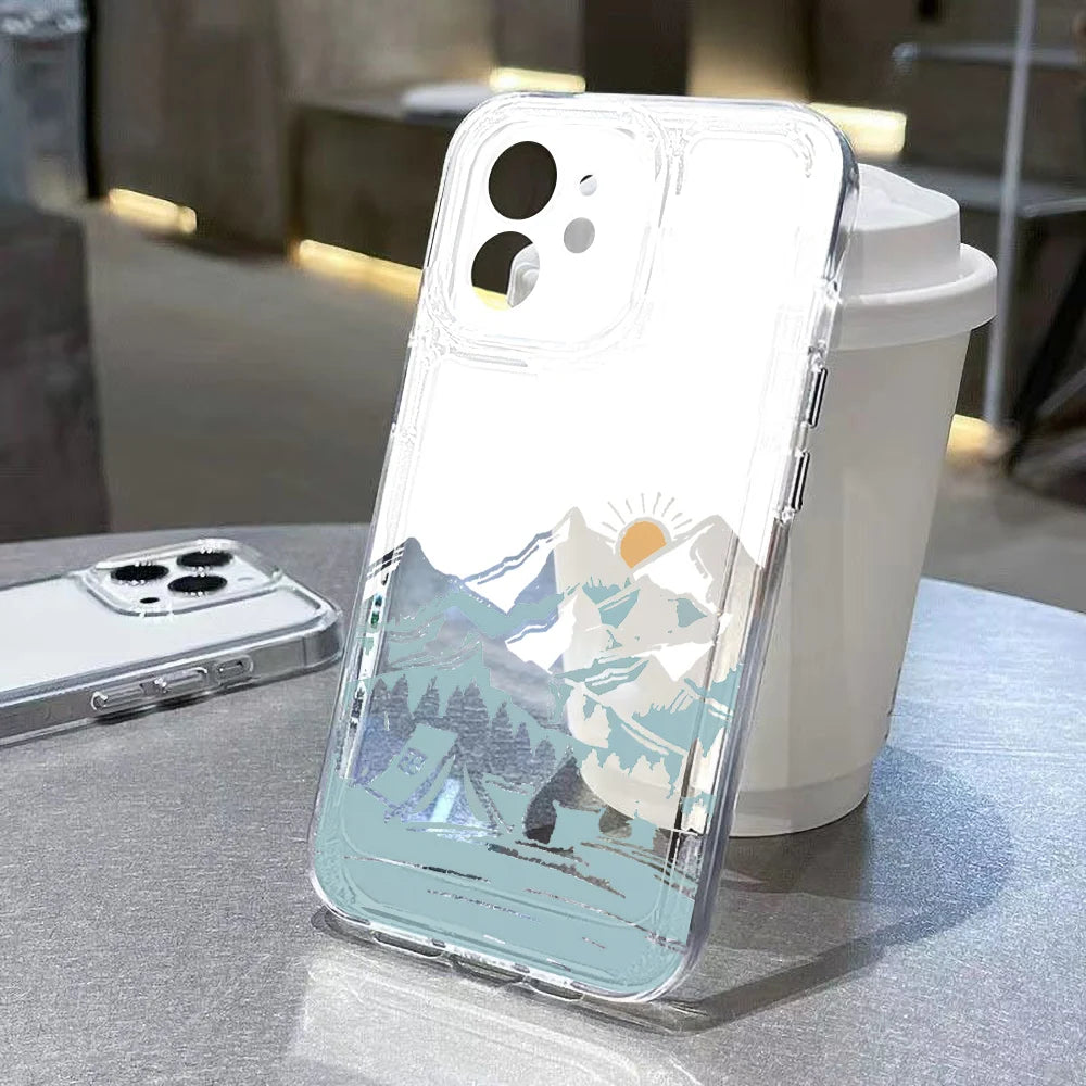 Ocean Animal Cute Phone Case For iPhone 11 Case iPhone 15 13 14 12 17 16 Pro Max 8 7 Plus XR XS SE Clear Protective Cover Funda