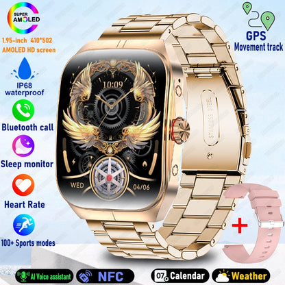 2025 New HD  AMOLED screen For OPPO Watch 4 Pro Sports Smart Watches Men GPS Track Waterproof Bluetooth Call NFC Smart Watch