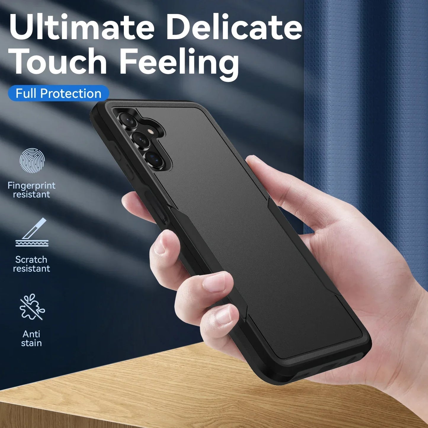 Hard Strong Fashion Armor Case for Samsung Galaxy A56 A36 A16 5G A54 A14 A55 A35 A53 A15 S24 S23 S25 Edge Ultra S22 Plus S21 FE