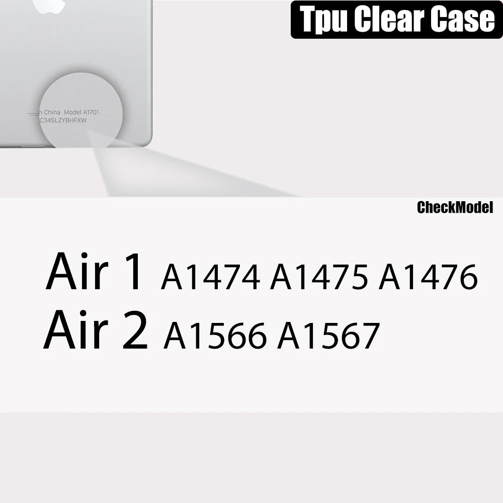 Clear Case For Ipad Pro 11 12.9 10.5 9.7 9th Generation With Pencil Holder Cover Ipad Mini 6 Air 5 4 3 2 1 10th 8 7 5 Tpu Case