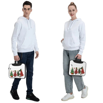 Christmas Pine Trees Crossbody Laptop Bag Case Computer Bag Resistant Protective Notebook Pouch for Macbook Pro