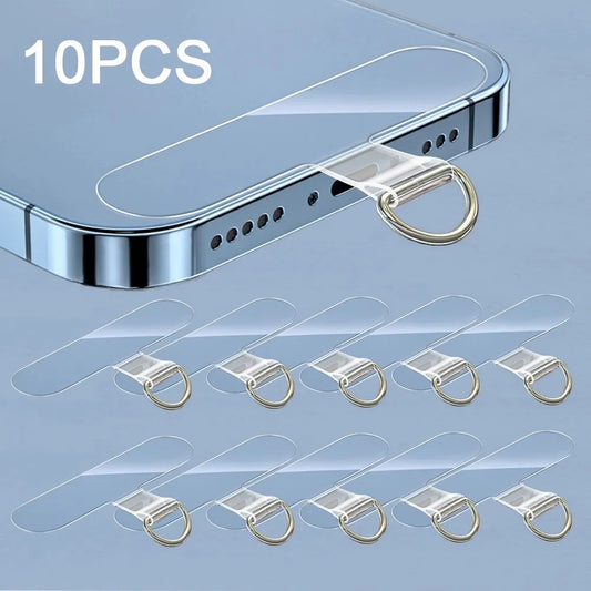 Universal transparent Tpu mobile phone anti loss hanging rope card gasket detachable mobile phone suspension strap patch tie pad