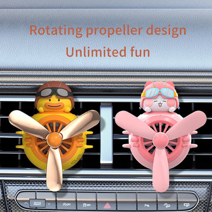 1PC Car Magnetic Cute Cartoon Figure Air Outlet Clip Aromatherapy - Complimentary Two Unscented PE Tablets and Two 5ml Bottles