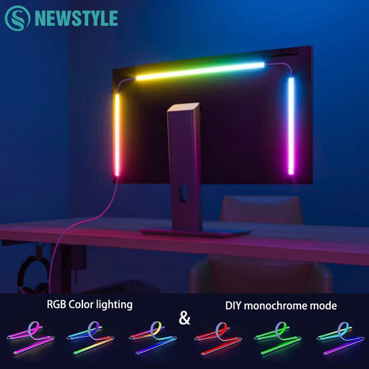 RGB Game Ambient Sync LED Light Strip Computer Monitor Display Backlight DIY Color Pickup Light Smart Gaming Room Decor