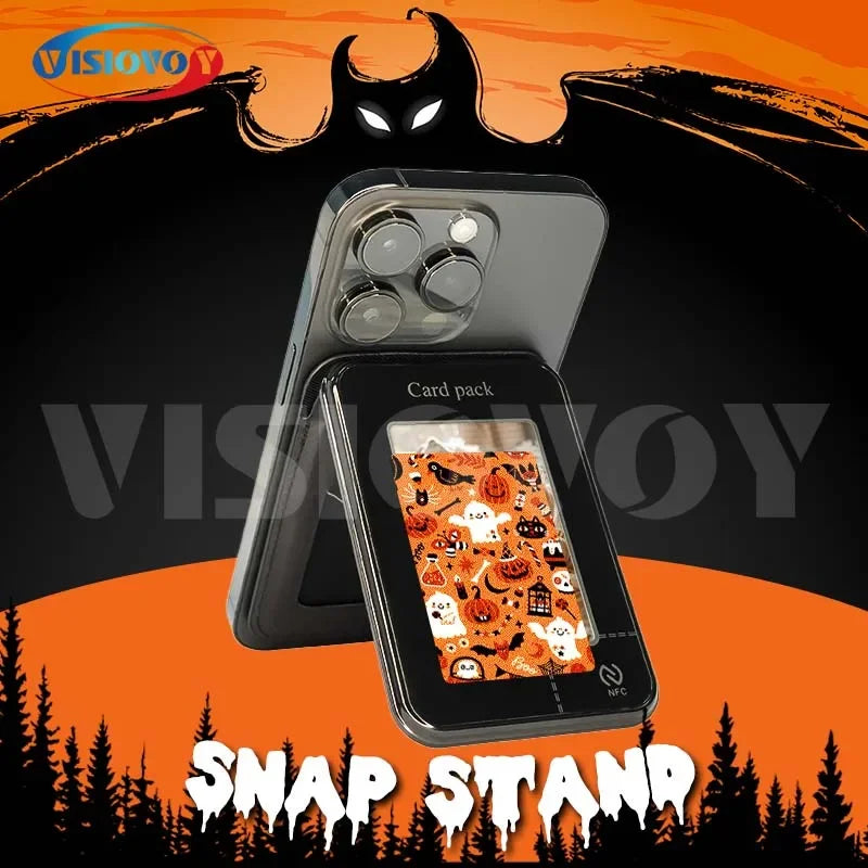 Halloween Gifts Phone Case Wallet Case E ink 4 color Screeen For Iphone NFC Function DIY Phone Cases Magnetic Card Holder Fundas