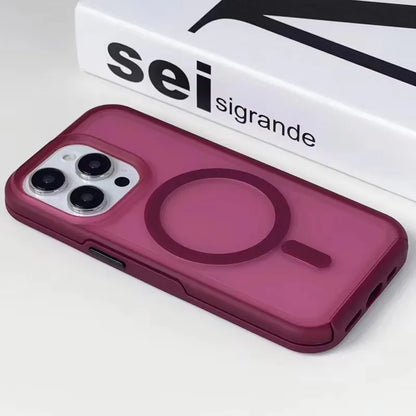 Neon Candy Color Translucent Shockproof Phone Case For iPhone 16 12 13 14 15 Pro Max For Magsafe Wireless Charging Frosted Cover