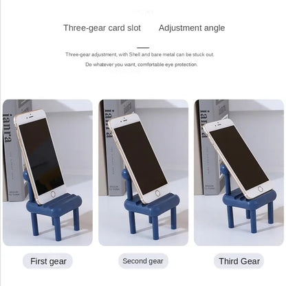 2pcs Cute Chair Mobile Phone Holder Adjustable Desktop Cell Phone Bracket Desktop Decor Lazy Bracket Catch up Bracket Wholesale - covers4phones