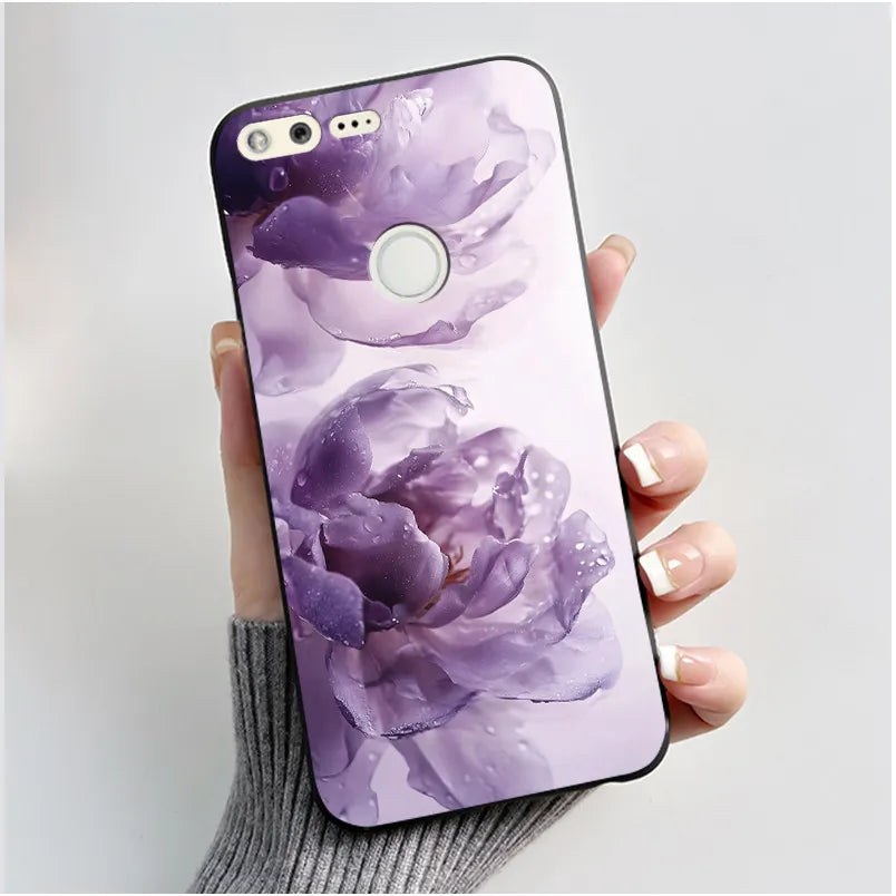 Case For Google Pixel 1 Soft Silicone Black Case For Google Pixel 1XL Elegant Style New Design Pattern Koi Dragon King Casing