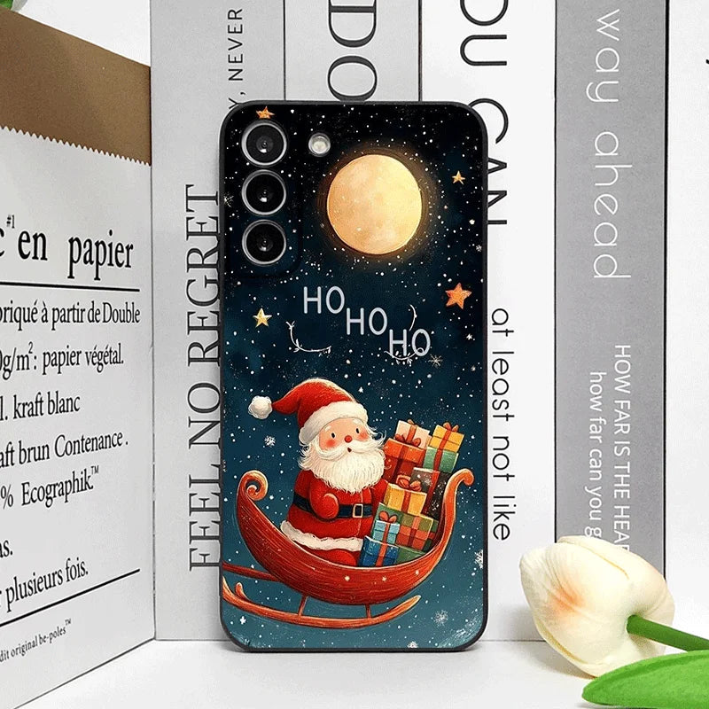 Merry Christmas Tree Santa Claus Pattern Phone Case for Google Pixel 9A 8A 7A 6A 7 PRO 8 9 Pro XL 5G Shockproof Soft Back Covers