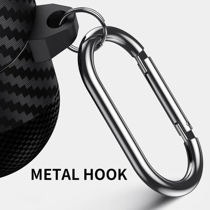 Lock Case For Samsung Galaxy Buds 3Pro with Keychain Funny TPU Cool Skull Carbon Fiber Protective Case For Samsung Galaxy Buds 3
