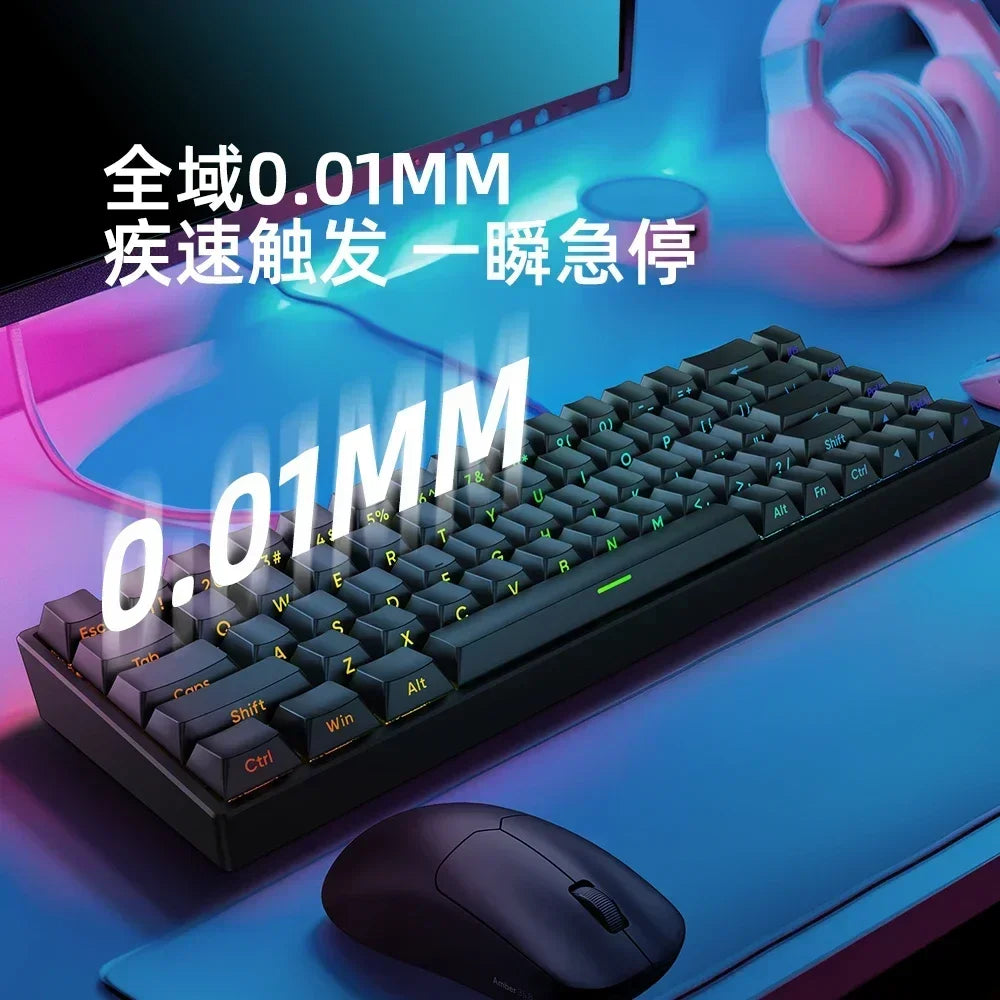IROK Mars68 PRO Magnetic Switch Gaming E-sport Wireless Mechanical Keyboard RGB Long Battery Custom Hot Swap Gaming Accessories