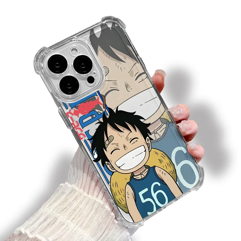 Soft Silicone Phone Cases For iPhone 16 15 14 13 12 11 X XR XS 7 8 Plus Pro Max iPhone13 Mini ProMax fundas p-One Piece Luffys-t