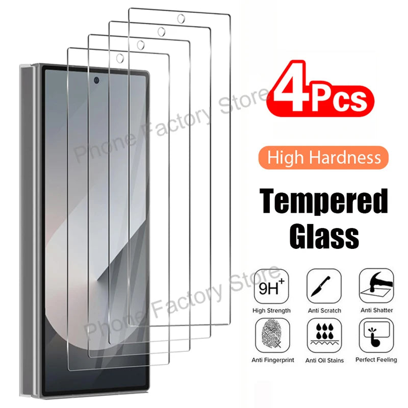 4PCS Tempered Glass For Samsung Galaxy Z Fold 7 6 5 4 3 Clear Premium Screen Protector For Samsung Z ZFold 6 5 Fold5 Film Glass