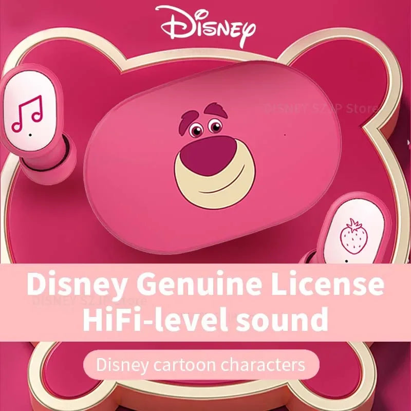 Disney Original Earbuds E6S Mini Cartoon Wireless Earphones Bluetooth 5.3 HIFI Sound Noise Reduction Headphone Long Battery Life