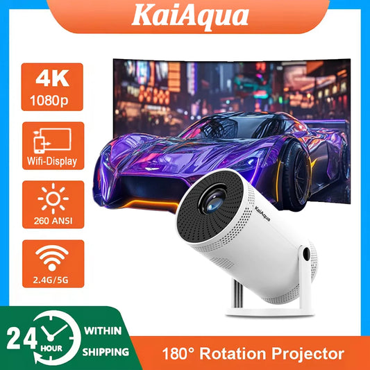 New Projector  4K Full HD Android 11 Wifi6 290ANSI Allwinner BT5.0 1280*720P Portable projector Home Cinema Outdoor Projetor