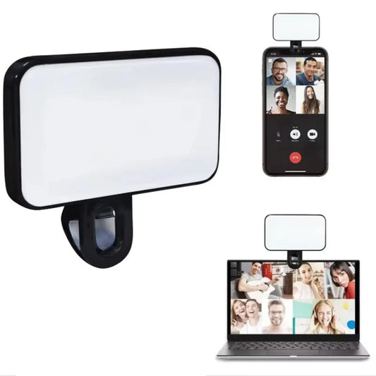 Pocket LED Selfie Light Flash Fill 3 Modes Adjustable Video Photo Ringlight Photography Lamp For IPhone IPad Mobile Phone Laptop