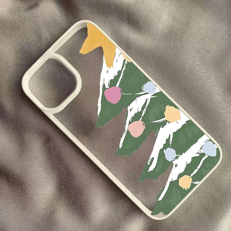 Christmas Tree Santa Claus Clear Phone Case For iPhone 17 16 Pro 16 Plus 16 15 14 13 12 11 Pro Max 17 Air 16E Protective Cover