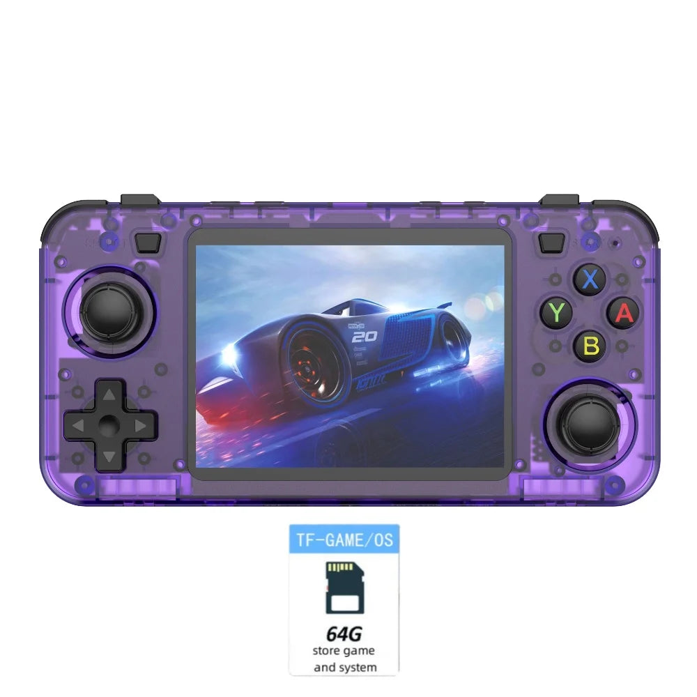 New R36H Game Console R36S Horizontal Retro Handheld Consolas Open Source Portable Pocket Video Player 64GB 3.5 Inch Boy Gift