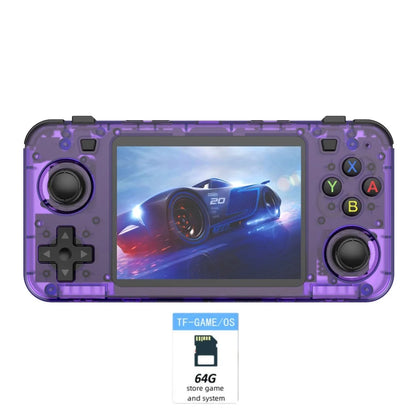 New R36H Game Console R36S Horizontal Retro Handheld Consolas Open Source Portable Pocket Video Player 64GB 3.5 Inch Boy Gift