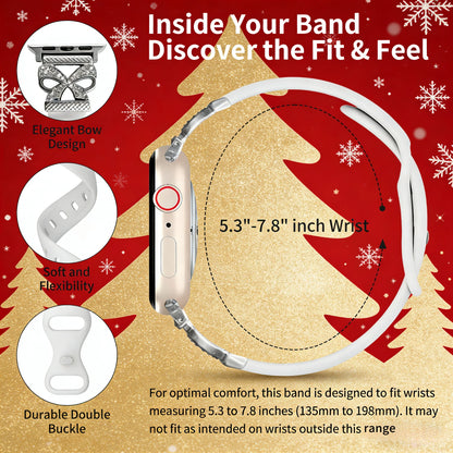 Christmas Bands for Apple Watch Band Silicone Sport Strap for iWatch Ultra Serie11-SE,Stylish Watch Band,Lightweight Band