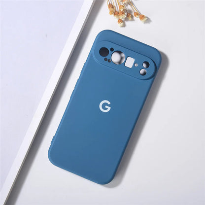Original Case For Google Pixel 9 Pro XL Cases Liquid Silicone TPU Back Cover For Pixel 9 9Pro 9ProXL Shockproof Protective Coque