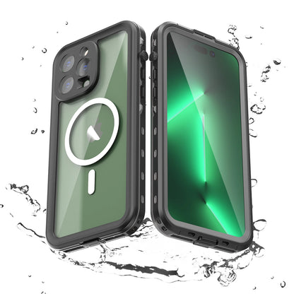 shellbox-hot sale magnetic shockproof dustproof IP68 professional waterproof phone case for iphone16promax/15/14/13