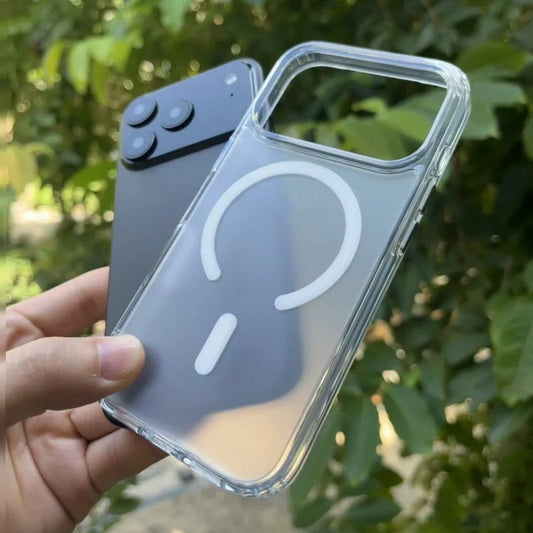 Original Frosted Transparent Magnetic Protective Case for iPhone 17 Air 17 Pro 16 15 14 13 Pro Max with Camera Button Protection