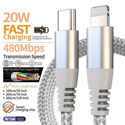 LAIHONEN MFI certified for iPhone 14 13 12 11 Type c To Lightning Fast charging cable for iPad Charging data transmission cable