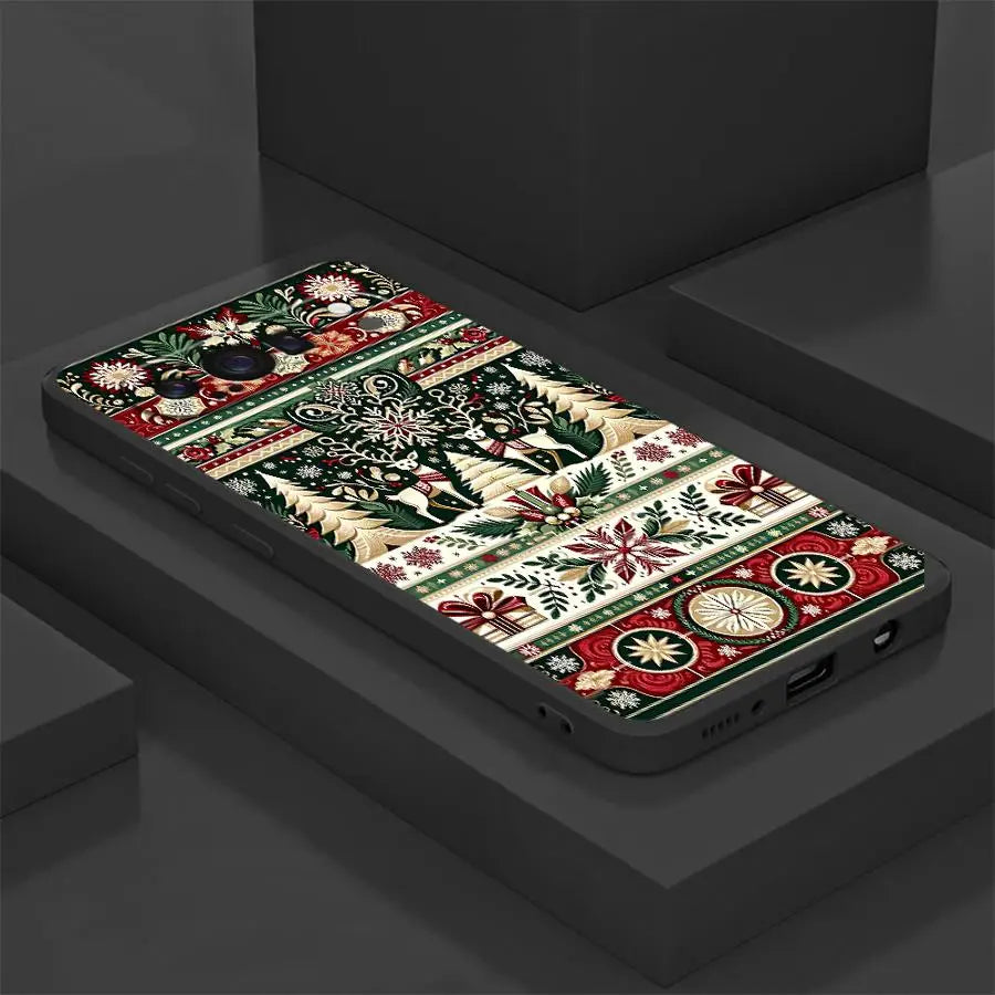 Phone Case for Google Pixel 6 7 8 Pro 6a 8a 10 9 Pro XL 9a 7a Black Soft Shell Christmas Deer Hot