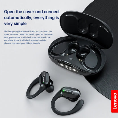 Lenovo XT80 Sports Wireless Headphones with Mics, Button Control, LED Power Display,Hifi Stereo Sound