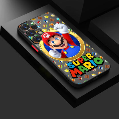 Fun Magic Super M-Marios Frosted Translucent For Samsung Note 20 A35 A03 A54 A31 A22 A34 A14 A24 A04 A55 5G Back Phone Case