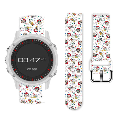 20mm Mich Christmas 1 Printed Strap for Samsung Galaxy Watch 7/6/5/4 40mm 44mm Band Replaceable Bracelet 22mm for Xiaomi Amazfit