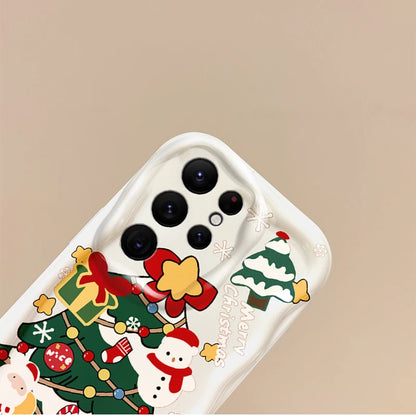 New Christmas Santa Claus Phone Case For Samsung Galaxy S25 S24 S23 S22 Ultra Plus S21 FE A73 A72 A55 A54 TPU Anti-Scratch Cover