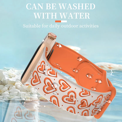 Engraved Band for Apple Watch 40mm 41mm 42mm 44mm 45mm 46mm 49mm Soft Silicone Wrist Strap iWatch SE Series 10 9 8 7 6 5 4 Ultra