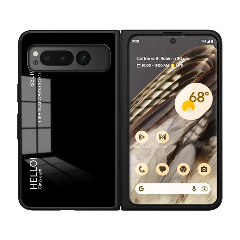 Google Pixel Fold gradient pattern glass phone case