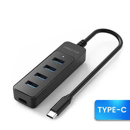 Elough 4 Ports USB HUB 3.0 High Speed Multi USB 3.0 Splitter Type c USB 2.0 Expander Power Adapter For PC Computer