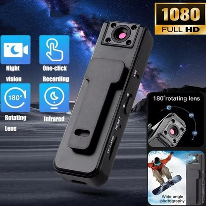 A9 Mini Handheld Camera 1080P HD Infrared Night Vision Back Clip Camera Recorder Outdoor Sports Riding Handheld Camera