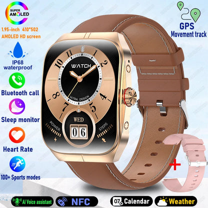 2025 New HD  AMOLED screen For OPPO Watch 4 Pro Sports Smart Watches Men GPS Track Waterproof Bluetooth Call NFC Smart Watch