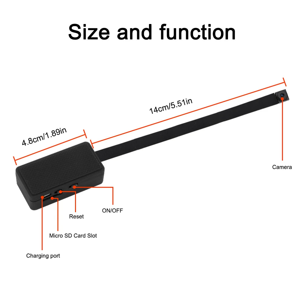 DIY HD 1080P WiFi Mini Camera Portable Video Recorder Micro Camcorder P2P Wireless Webcam Loop Recording Support Remote Viewing