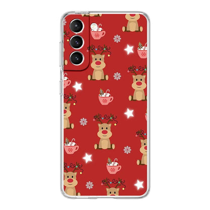 Phone Case For Samsung Galaxy S25 Edge S24 Plus S23 FE S22 S21 S20 Ultra 5G S10 Soft Clear Cover Cartoon Christmas