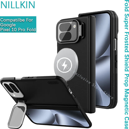 Nillkin For Google Pixel 10 Pro Fold Super Frosted Shield Prop hard PC TPU Frame Case Lens Camera Stand Cover Proteciton