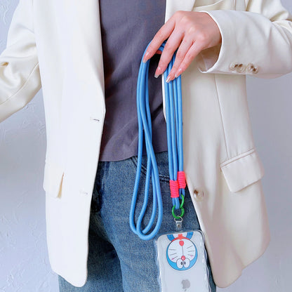 New colorful woven cartoon lanyard mobile phone lanyard wrist strap Crossbody rope anti-loss rope key bag multi-purpose lanyard