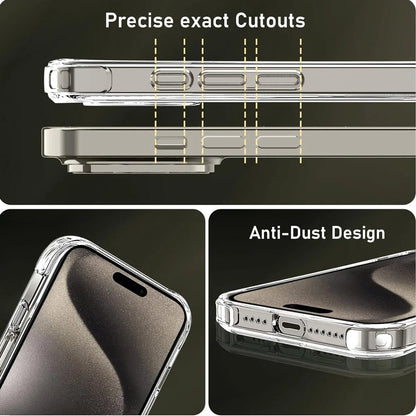 For iPhone 17 16 15 Pro Max Phone Case For iPhone 16 15 14 13 Mini 12 11 Pro Transparent Case iPhone16 Plus Cover