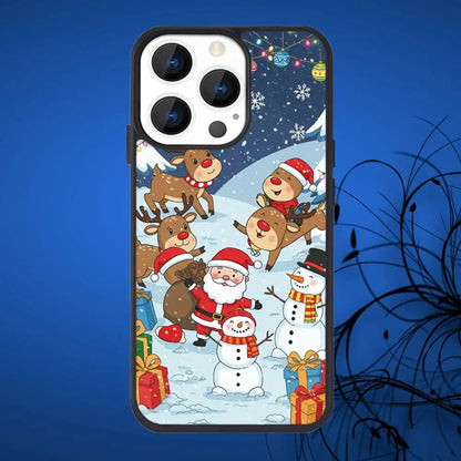 Christmas Santa Claus Phone Case For iPhone 17,16,15,14,13,12,11,Plus,Pro,Max Mini Magsafe Magnetic Wireless Charging