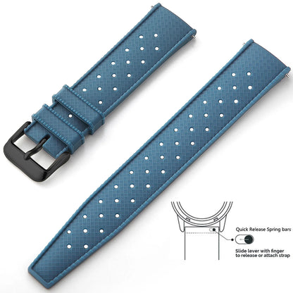 Tropical Silicone Watch Band Quick Release Watch Band 18mm 20mm 22mm Rubber Tropic Smart Watch Strap for Oris Seiko Citizen