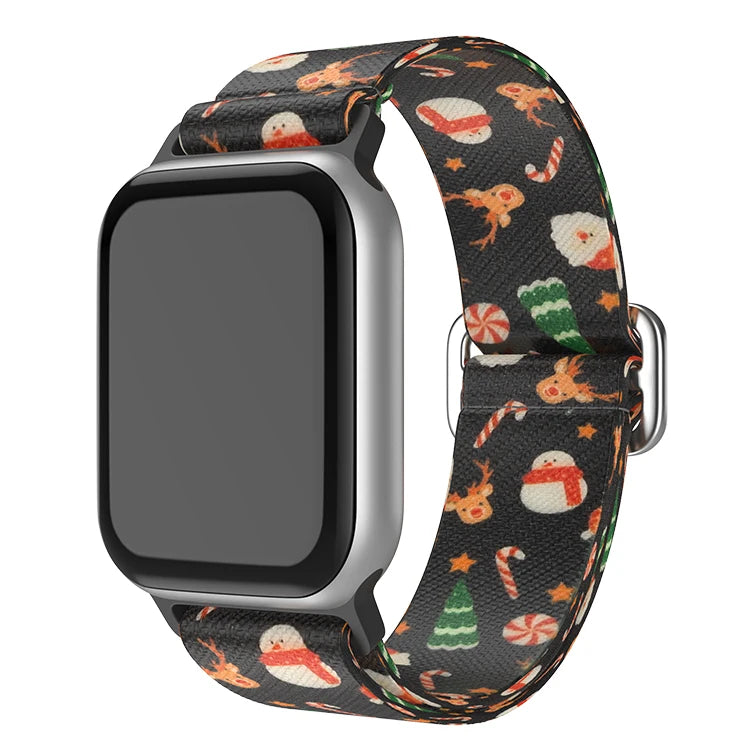 Christmas strap for Apple Watch Bands for 40mm 41mm 42mm 44mm 45/ 46mm Elastic Replacement Band for iWatch Series 11 10 9 8 SE