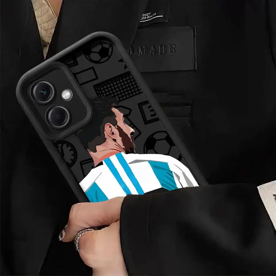 Cartoon Football Number Phone Case for Xiaomi Redmi 12 13C 5G 14C A1 A2 Plus A3 A3X A4 Poco X3 NFC C50 C51 C61 Funda Cover