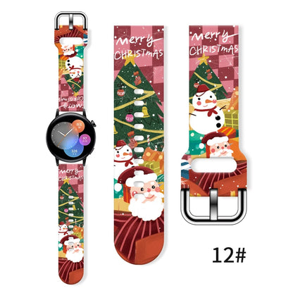 20mm Christmas 8 Strap for Samsung Galaxy Watch 7/6/5 40mm 44mm Band Replaceable Bracelet for Amazfit Balance 5Pro for Women