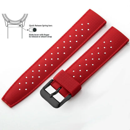 Tropical Silicone Watch Band Quick Release Watch Band 18mm 20mm 22mm Rubber Tropic Smart Watch Strap for Oris Seiko Citizen