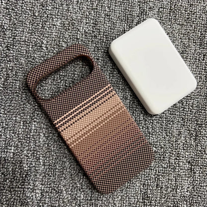 Luxury Frosted Half Border Carbon Fiber Kevlar Magsafe Phone Case For Google Pixel 10 9 Pro ProXL Magnetic Wireless Charge Cover